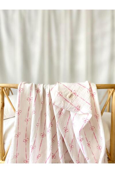 Zezig Pembe Fiyonk Müslin Örtü
