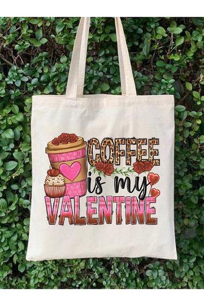 Cemira Cadou de Ziua Îndrăgostiților Cafeaua Is Valentine Tote Bag Geantă de pânză
