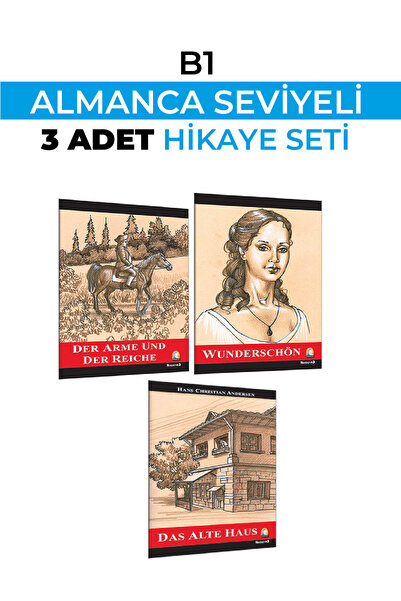 Kapadokya Yayınları ALMANCA HİKAYE ,B1 SEVİYESİ 3 LÜ SET , (KARAKOT OKUMALIDI...