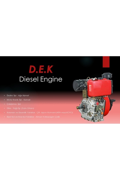 AL-MAK F220 5 Hp 220 Cc Dizel Motor - Ipli - Kamalı Krank