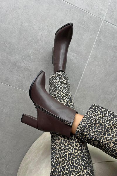 STRASWANS Fergal Women's Heeled Leather Boots - Brown