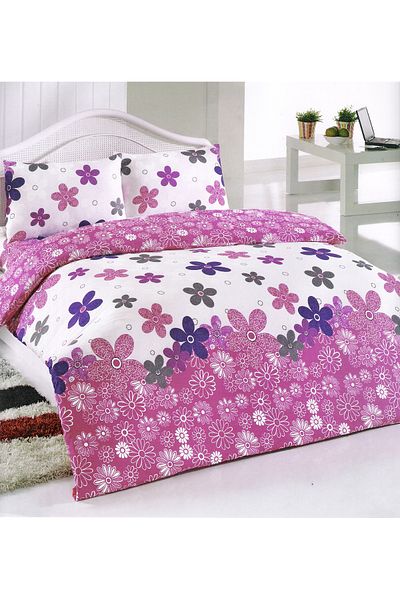 GROOWY Комплект двоен юрган Daisy Pink