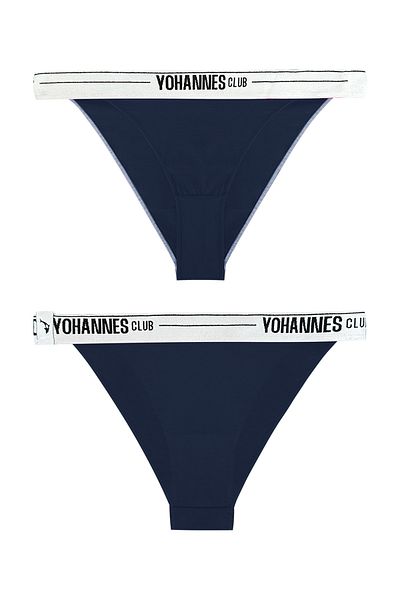 Yohannes Club Дамски комплект бельо - (бразилски триъгълен сутиен), тъмносин
