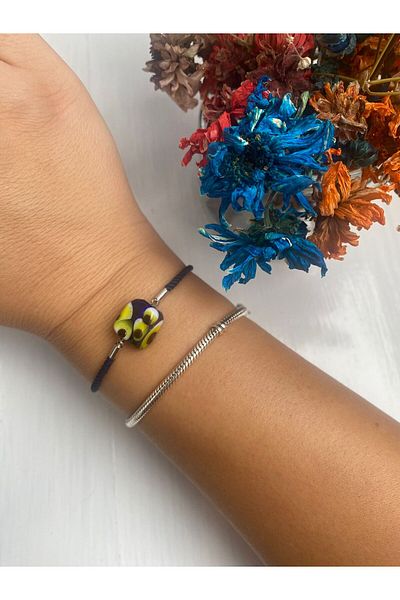 BAE ATOLYE Murano Glass Elevator Rope Bracelet - Gift Dress - Sweater Evil Eye Blue