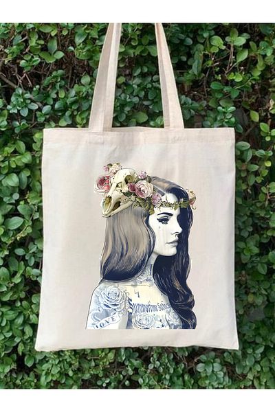 Cemira Lana Del Rey Designed Tote Bag Geantă de stofa