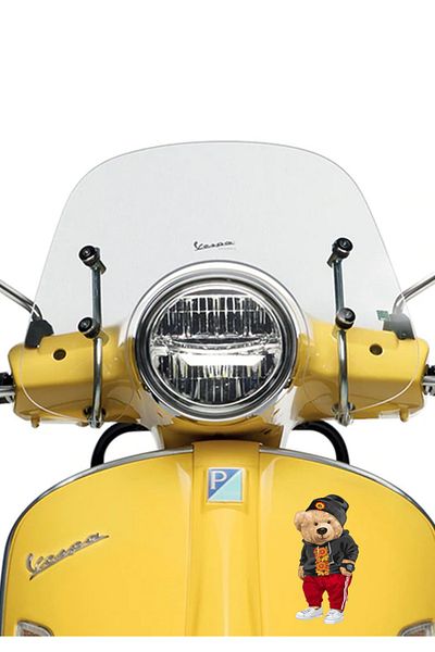 MegaSticker Autocolant sportiv ursuleț de pluș de 13x8 cm - pentru mașină, motocicletă, cască, laptop și geam