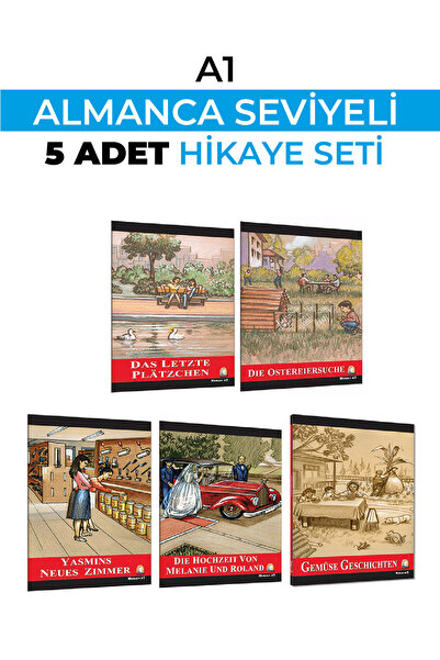 Kapadokya Yayınları ALMANCA HİKAYE A1 SEVİYESİ 5 Lİ SET (KARAKOT OKUMALIDIR )
