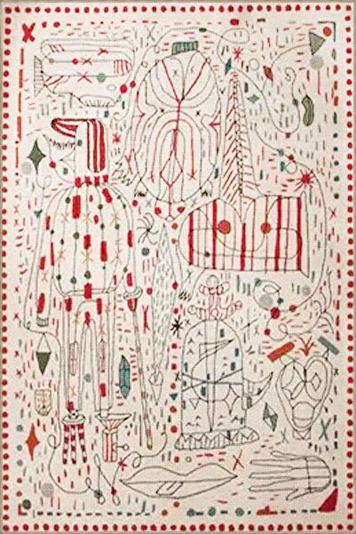 Rugs Modern Halı Çok Renkli Soyut Figür Desenli Modern Dekoratif Halı 3313