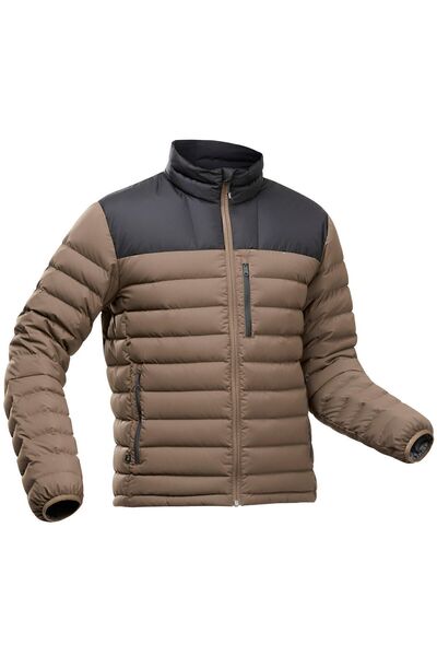 Decathlon Ανδρικό παλτό πεζοπορίας Forclaz για εξωτερικούς χώρους / -10 ° c - Καφέ - Mt500