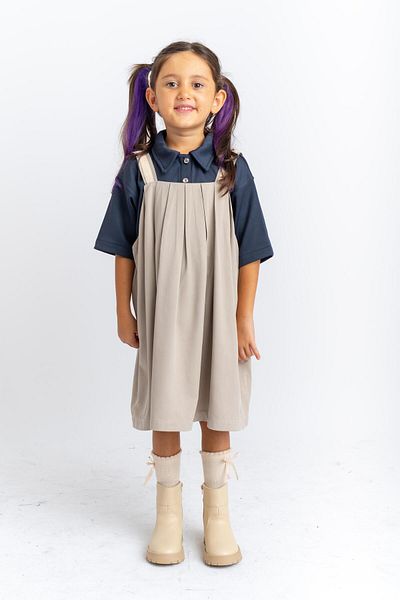Cigit Μπεζ πλισέ Gilet 2-7 ετών