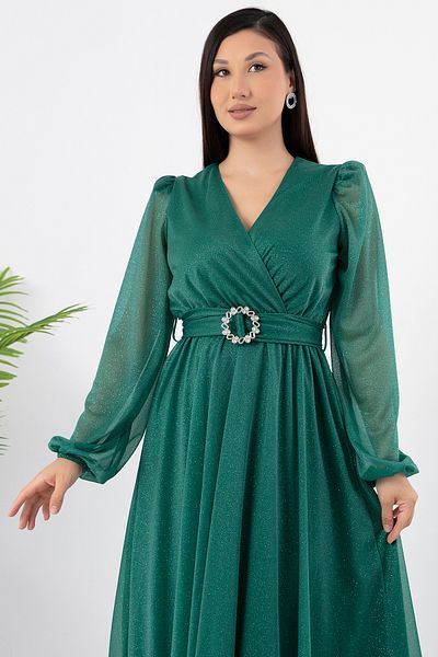 PULLIMM Rochie din tul cu sclipici cu guler Kruze GRS3590