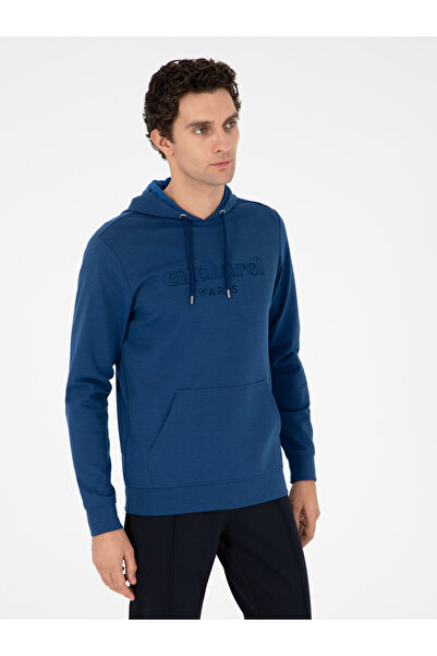 Cacharel Mavi Regular Fit Kapüşonlu Sweatshirt 50294024-VR077