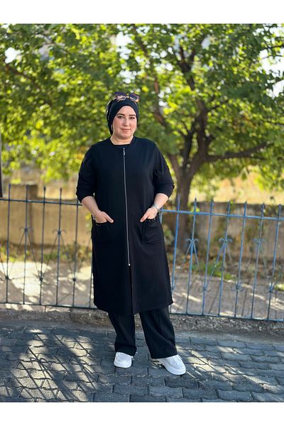 TDYtrendy Giyim Γιλέκο με φερμουάρ από χάλυβα χειμερινής λύκρας Plus Size