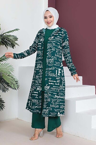 SGS Σετ χιτζάμπ σμαραγδί 3 τεμαχίων