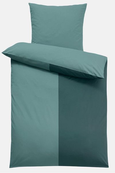 Tchibo Premium Solid Single Cotton Duvet Set 135 X 200 Cm, Sage