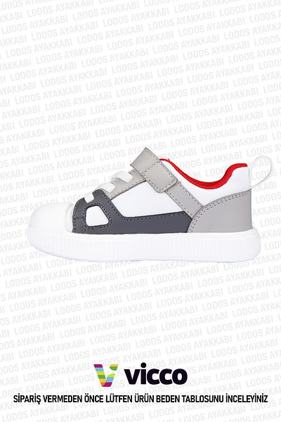 Vicco Gipsy Model Boys' Preschool Sports Shoes White Sneakers
