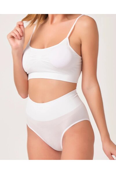 MİSTİRİK Mabet Model Waist Reducer High Waist Shaping Corset White Color