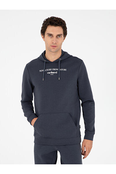 Cacharel Antrasit Regular Fit Pamuk Karışımlı Kapüşonlu Sweatshirt 50296894-V...