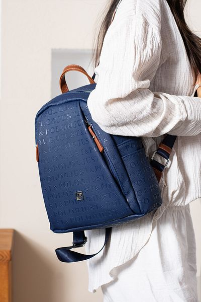 Just Polo Original Justpolo Women's 9 Compartment Navy Blue Backpack