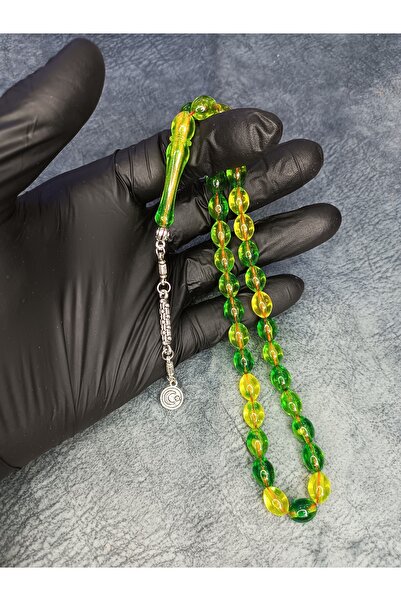 Mos Tespih Μαρλάτ Πράσινο Κόκκινο Κόκκινο Ροζάριο σε σκόνη