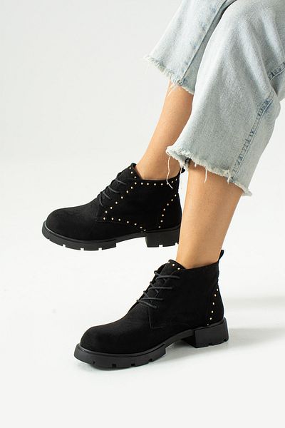 Neva'nın Butiği Women's Trop Embroidered Thai Feather Lined Suede Boots