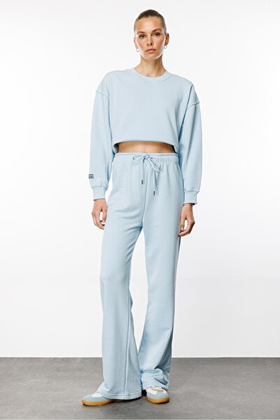 Denim Trip Rahat Fit Açık Mavi Kadın Jogger Sweatpants / Eşofman altı