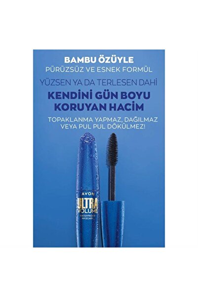 AVON Ultra Volume Suya Dayanıklı Maskara Blackest Black