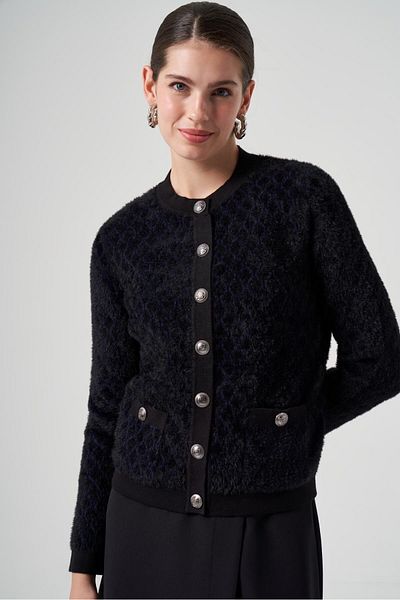 Nuss 7002 Cardigan Angora dublă culoare
