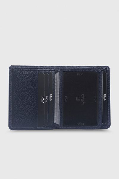 DİGA 706 Model Real Leather Navy Blue Wallet
