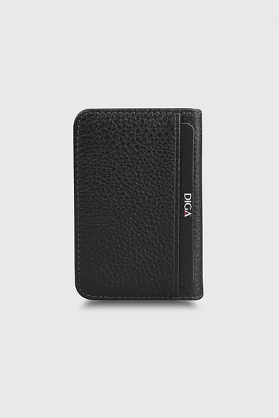 DİGA 1169 Model Real Leather Black Card Holder