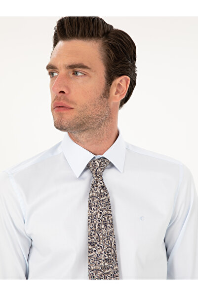Cacharel Açık Mavi Slim Fit Pamuk Klasik Gömlek 50285570-VR003