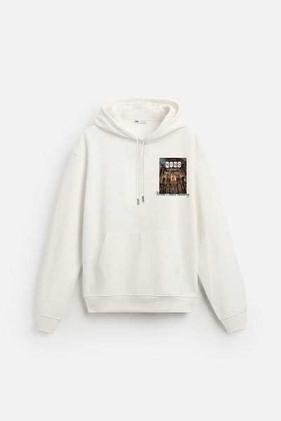 Butik Суитшърт с качулка и принт с кенгуру и джобове Trend Biz