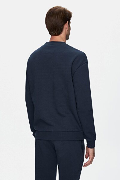 UCLA Ανδρικό φούτερ Sandhill Navy Blue Crew με κεντημένο ράστερ Loose Fit