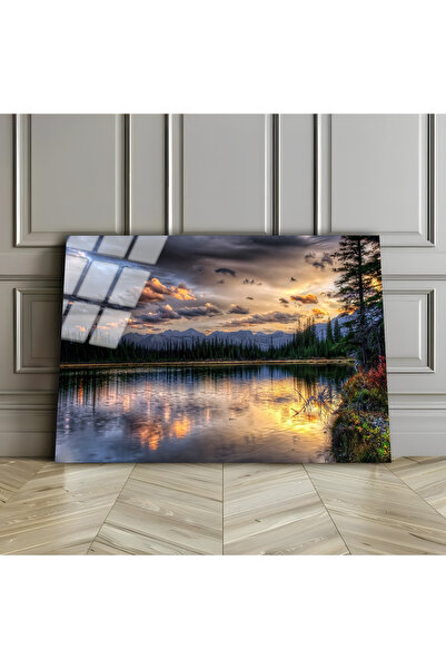 Harikabirev HARİKABİREV | TABLA DE PEISAJ NATURAL DE STICLA INASTRUITA (TEMPE...