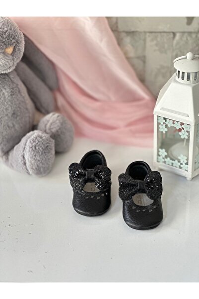 Li Puna Black Shine Genuine Leather Baby Moccasin