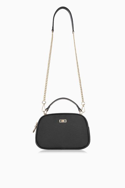 CENGİZ PAKEL Cengiz Pakel Lina Mini Women's Double Eyed Hand-Shoulder Bag – 7538 - Black