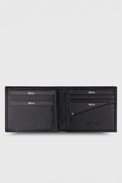 DİGA 777 Model Real Leather Black Wallet