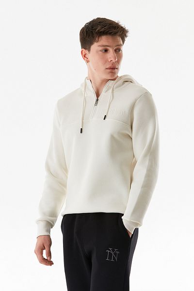 Fulla Moda Φούτερ με κουκούλα με μισό φερμουάρ