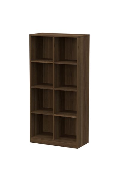 Mahmayi Wooden Display Shelves with 8 Storage Compartment, Freestanding Files, Showpieces, Zabrano