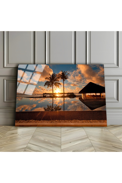 Harikabirev HARİKABİREV | TABLA DE PEISAJ NATURAL DE STICLA INERABLE (TEMPERATA) 06 | TMTEKLİ