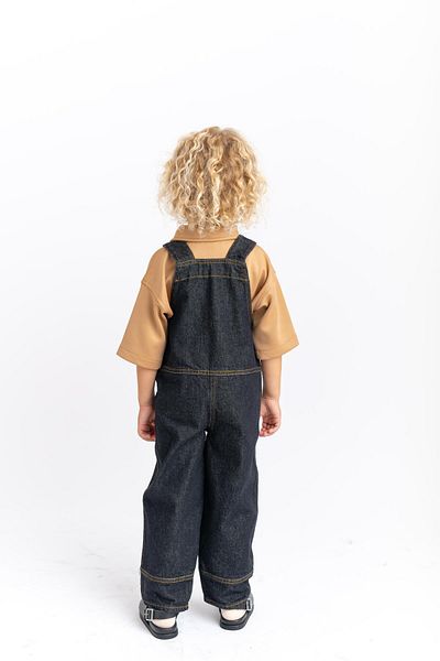 Cigit 2-7 ani denim negru Salopet - Buzunar lateral