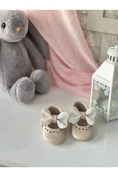 Li Puna Cream Shine Genuine Leather Baby Moccasin
