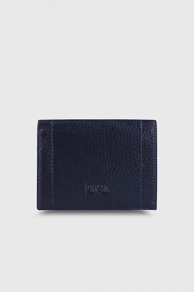 DİGA 863 Model Real Leather Navy Blue Wallet
