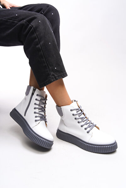 GULT Γυναικείες μπότες White Grey GYM - 0012401