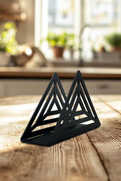 Metalium Concept Black Metal Napkin Holder 14X8Cm Dimensions