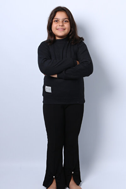 HÇM KIZ ÇOCUK TRİKO DÜZ BADİ RİBANALI BALIKÇI YAKA C68