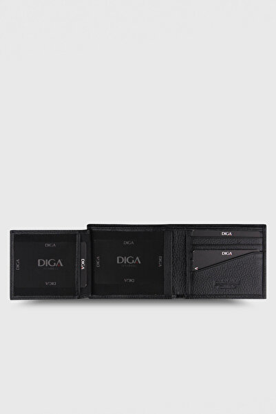 DİGA 777 Model Gerçek Deri Siyah Cüzdan