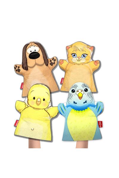 Tox Artcz01 4 Piece Cute Friends Felt Hand Puppet Set, Educational Toy Bernami Special Artber