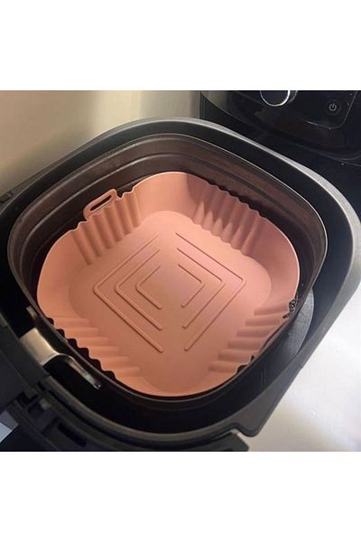 AlbiShoes Colorful Heat Resistant Washable Silicone Oven Airfryer Square Model Baking Mat 20 cm