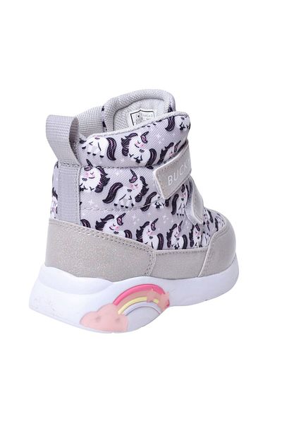 BUCKHEAD Buck4350 Snowshell Light Lighted Gray Children's Boots